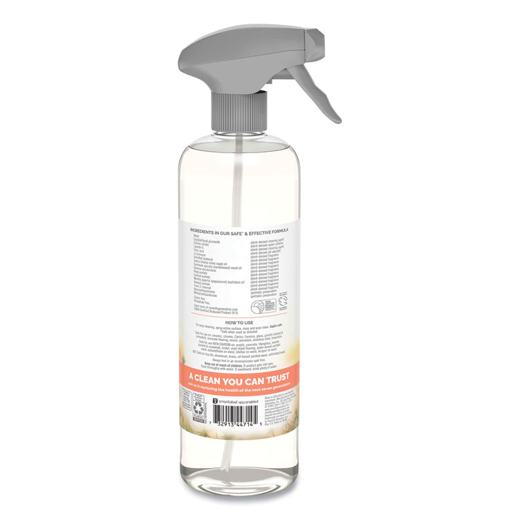 Seventh Generation Natural All-Purpose Cleaner, Morning Meadow, 23 oz Trigger Spray Bottle (SEV44714EA)