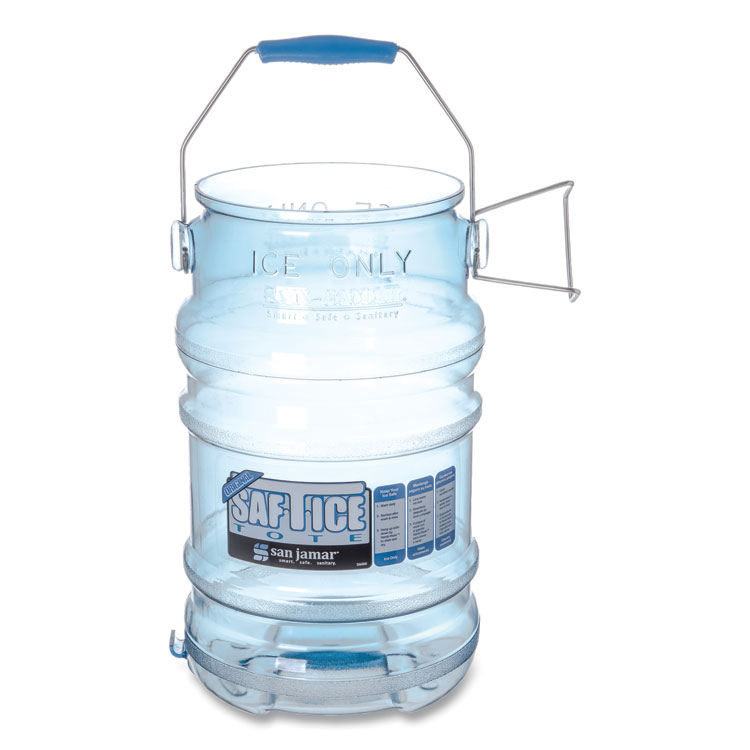 San Jamar Saf-T-Ice Tote, 6 gal, Transparent Blue (SJMSI6000)