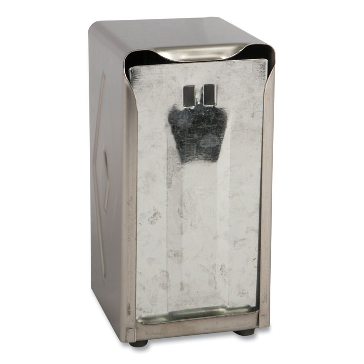 San Jamar Tabletop Napkin Dispenser, Tall Fold, 3.75 x 4 x 7.5, Capacity: 150, Chrome (SJMH900X)