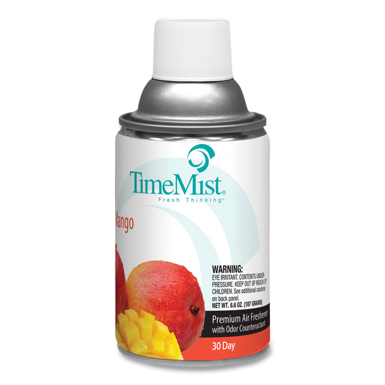 TimeMist Premium Metered Air Freshener Refill, Mango, 6.6 oz Aerosol Spray, 12/Carton (TMS1042810)