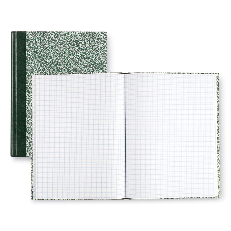 National Lab Notebook, Wide/Legal Rule, Green Marble Cover, (96) 10.13 x 7.88 Sheets (RED53010)
