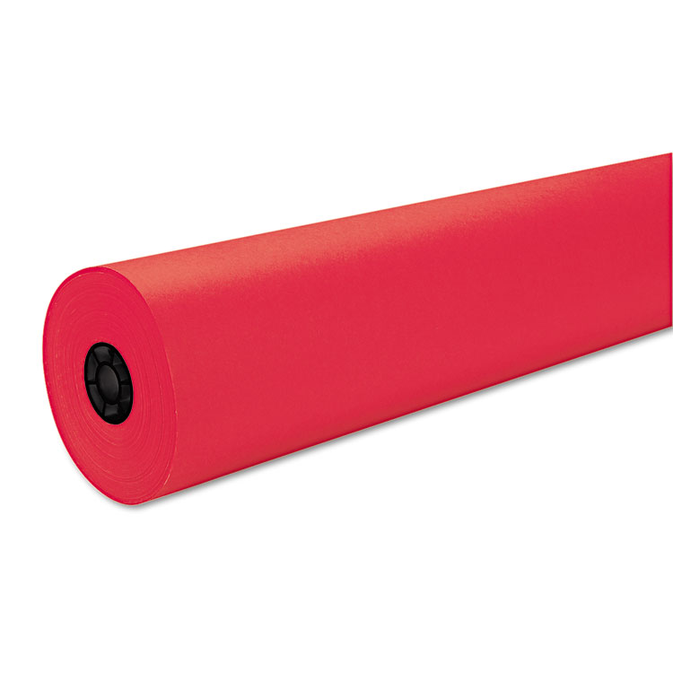 Pacon Decorol Flame Retardant Art Rolls, 40 lb Cover Weight, 36" x 1000 ft, Cherry Red (PAC101203)