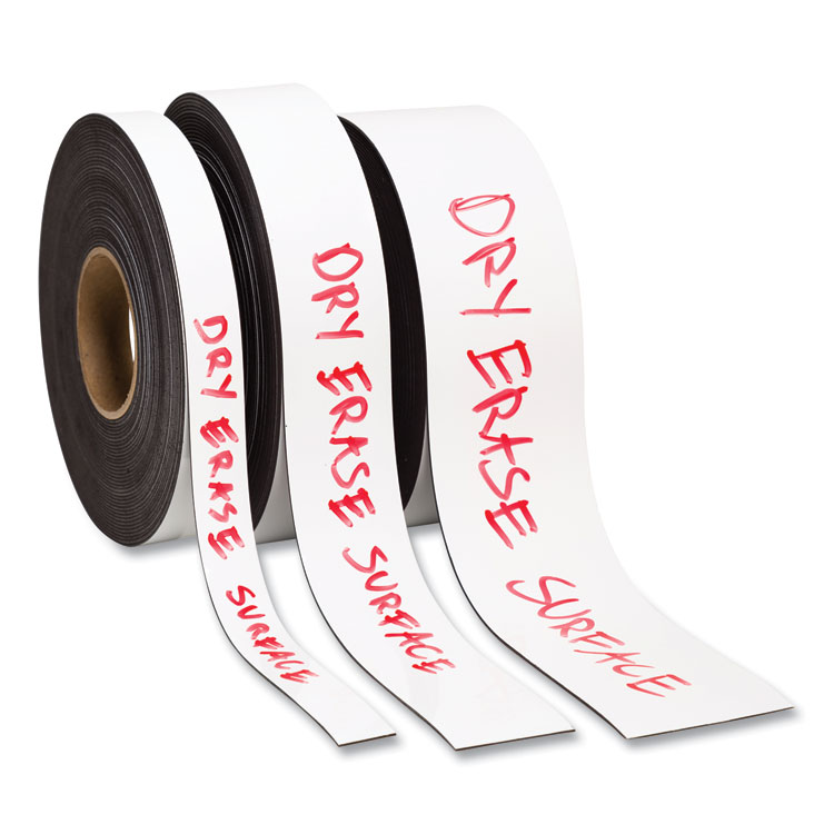 U Brands Dry Erase Magnetic Tape Roll, 2" x 50 ft, White (UBRFM2118)