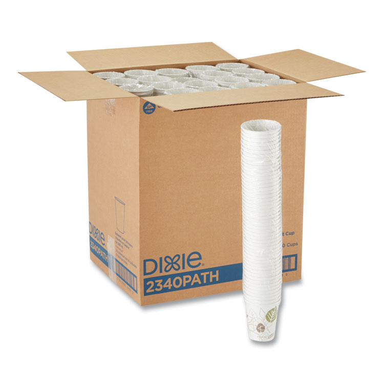 Dixie Pathways Paper Hot Cups, 10 oz, 50 Sleeve, 20 Sleeves/Carton (DXE2340PATH)