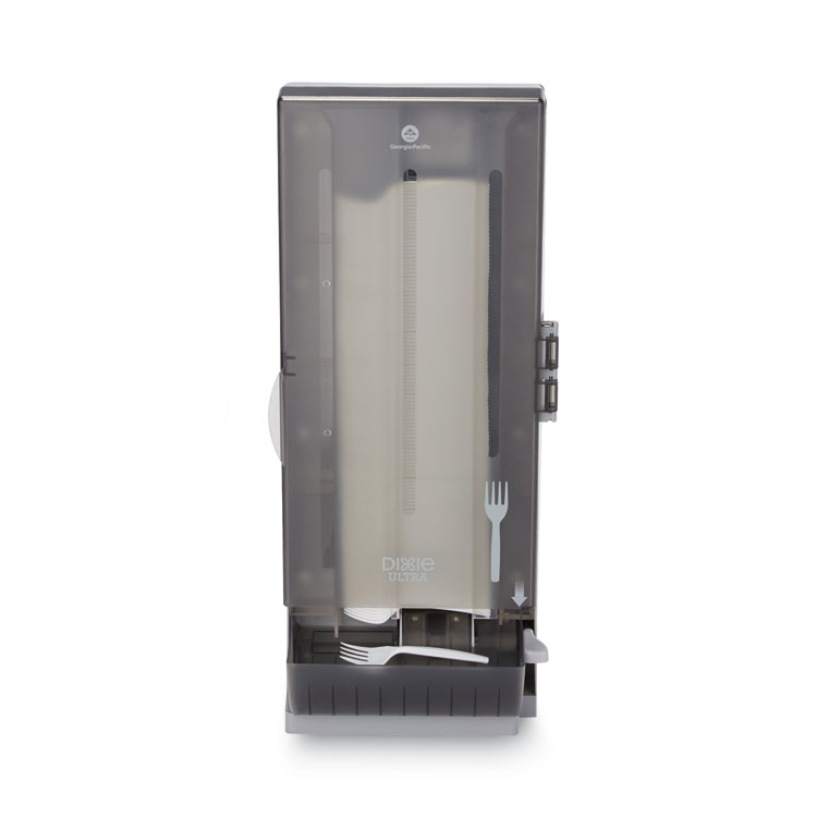 Dixie SmartStock Utensil Dispenser, Forks, 10 x 8.78 x 24.75, Smoke (DXESSFPD120)