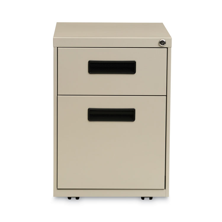 Alera File Pedestal, Left or Right, 2-Drawers: Box/File, Legal/Letter, Putty, 14.96" x 19.29" x 21.65" (ALEPABFPY)