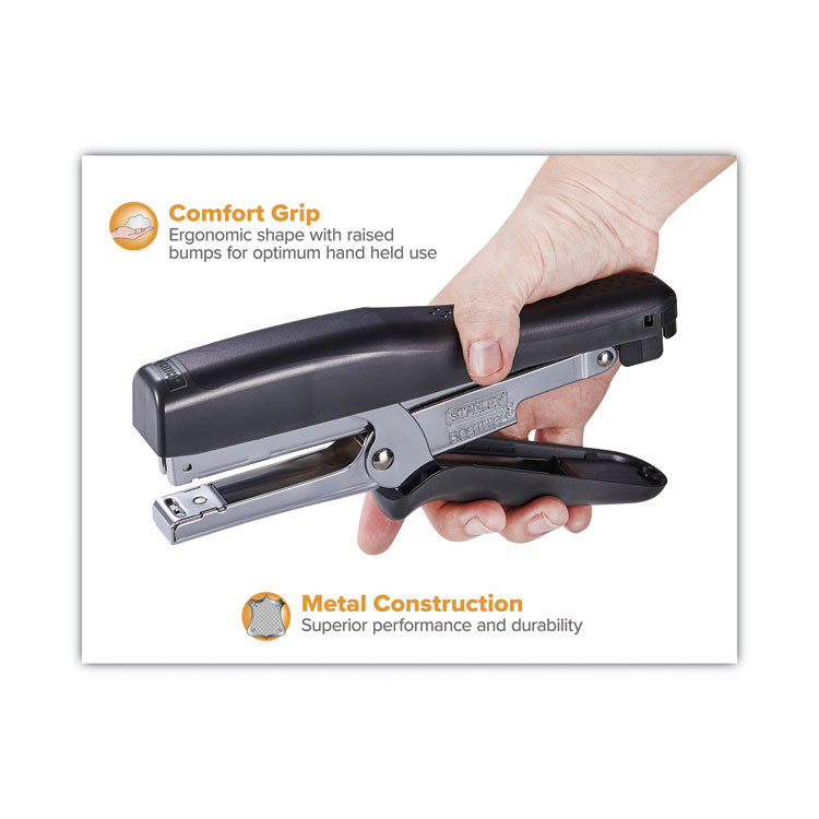 Bostitch B8 Xtreme Duty Plier Stapler, 45-Sheet Capacity, 0.25" to 0.38" Staples, 2.5" Throat, Black/Charcoal Gray (BOSB8HDP)