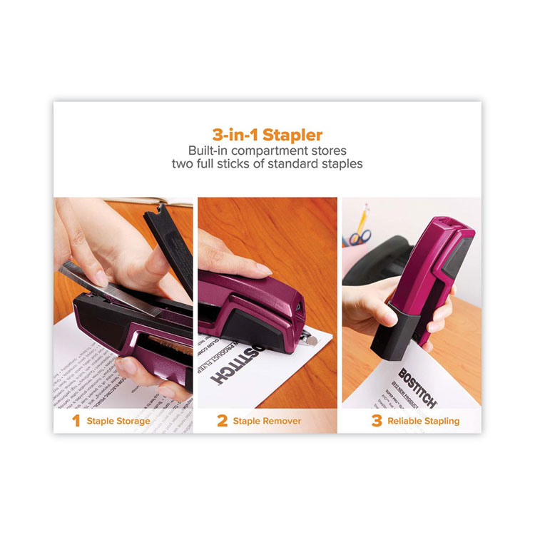 Bostitch Epic Stapler, 25-Sheet Capacity, Magenta (BOSB777RMAG)