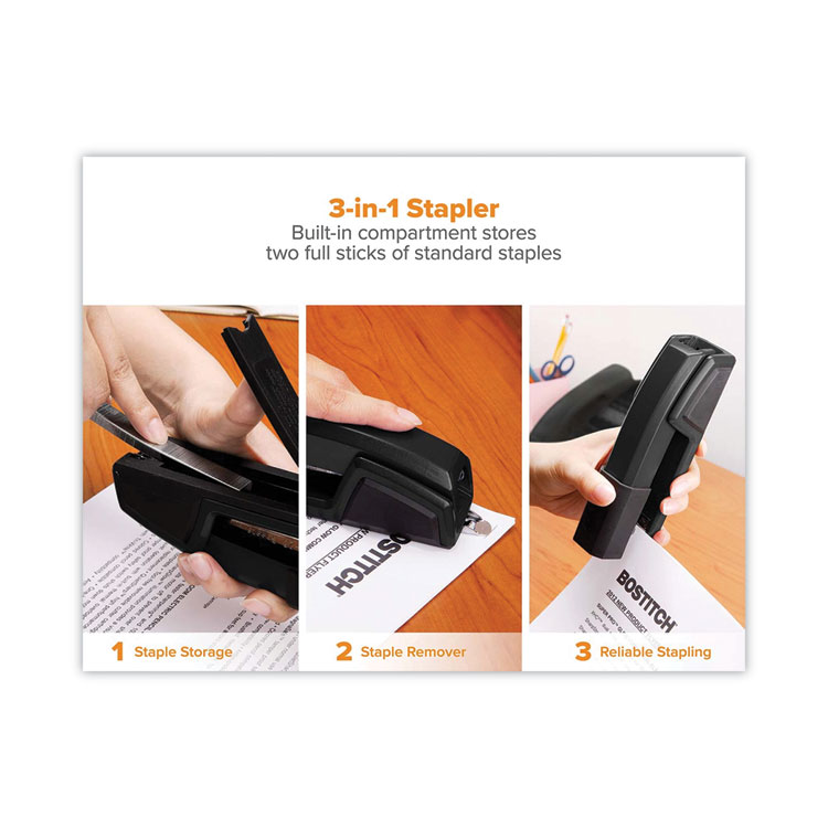 Bostitch Epic Stapler, 25-Sheet Capacity, Black (BOSB777BLK)