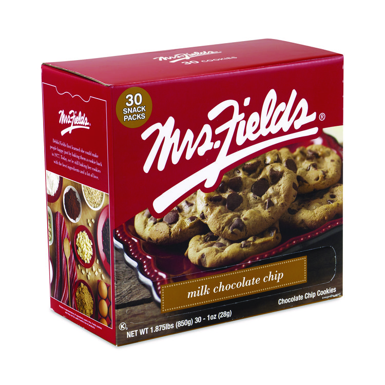 Mrs. Fields Milk Chocolate Chip Cookies, 1 oz, Indidually Wrapped Pack, 30/Carton (GRR21200009)