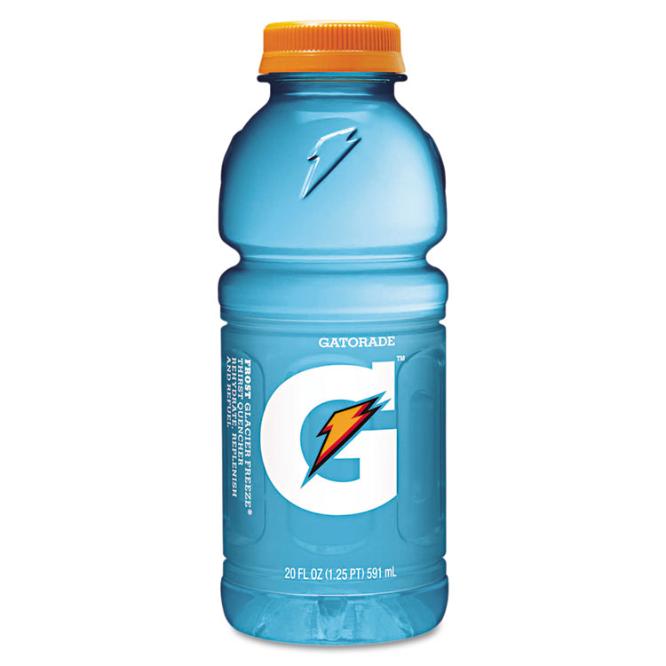 Gatorade G-Series Perform 02 Thirst Quencher, Glacier Freeze, 20 oz Bottle, 24/Carton (QKR32486)