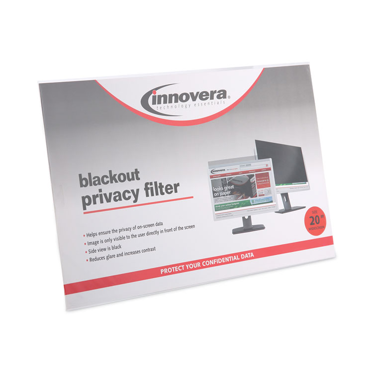 Innovera Blackout Privacy Monitor Filter for 20.1" Widescreen Flat Panel Monitor, 16:10 Aspect Ratio (IVRBLF201W)