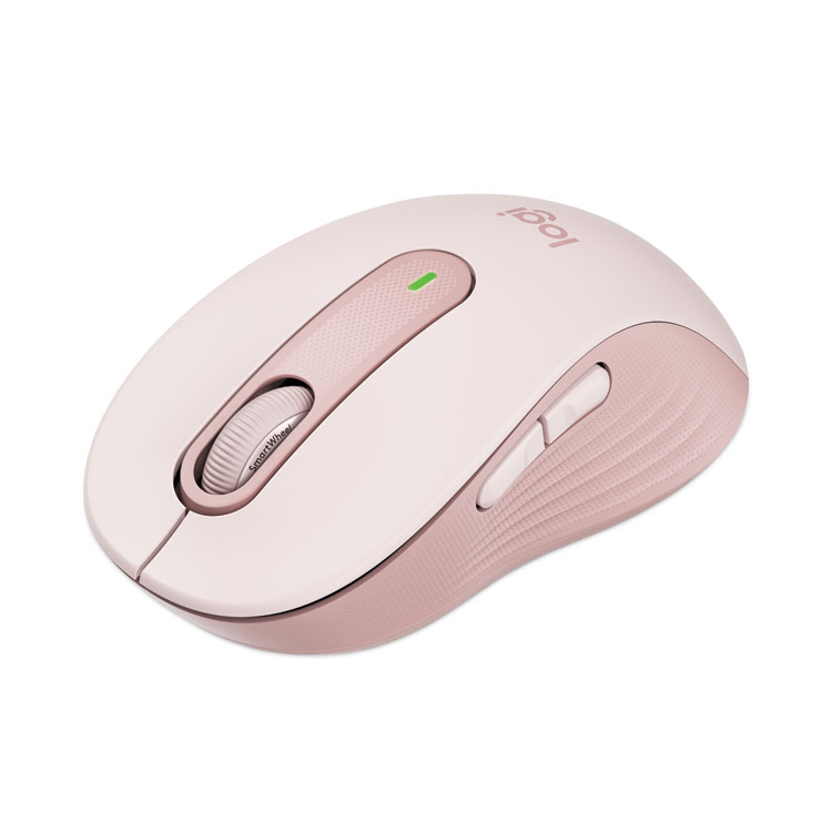 Logitech Signature M650 Wireless Mouse, Medium, 2.4 GHz Frequency, 33 ft Wireless Range, Right Hand Use, Rose (LOG910006251)