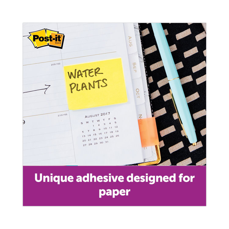 Post-it Original Recycled Note Pads, 1.5" x 2", Canary Yellow, 100 Sheets/Pad, 12 Pads/Pack (MMM653RPYW)
