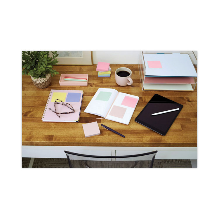 Post-it Original Recycled Note Pad Cabinet Pack, 3" x 3", Sweet Sprinkles Collection Colors, 75 Sheets/Pad, 24 Pads/Pack (MMM654R24CPAP)