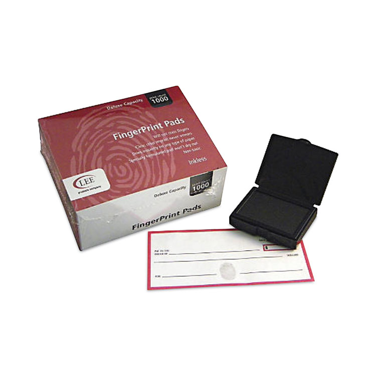 LEE Inkless Fingerprint Pad, 2.25" x 175", Black, 12/Pack (LEE03127)