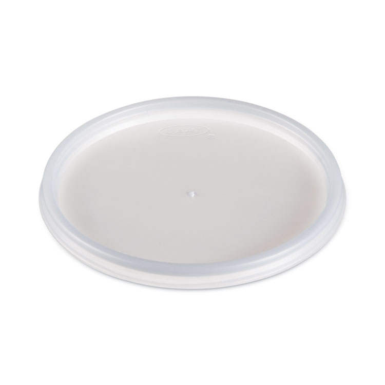 Dart Plastic Lids for Foam Cups, Bowls and Containers, Flat, Vented, Fits 6-32 oz, Translucent, 100/Pack, 10 Packs/Carton (DCC20JL)