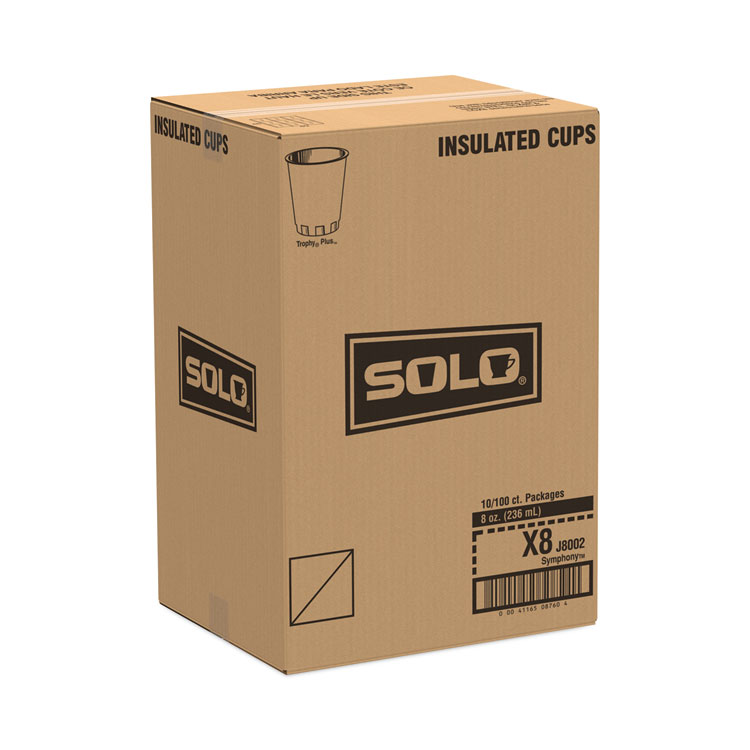Dart Trophy Plus Dual Temperature Insulated Cups in Symphony Design, 8 oz, Beige, 1,000/Carton (SCCX8J8002)