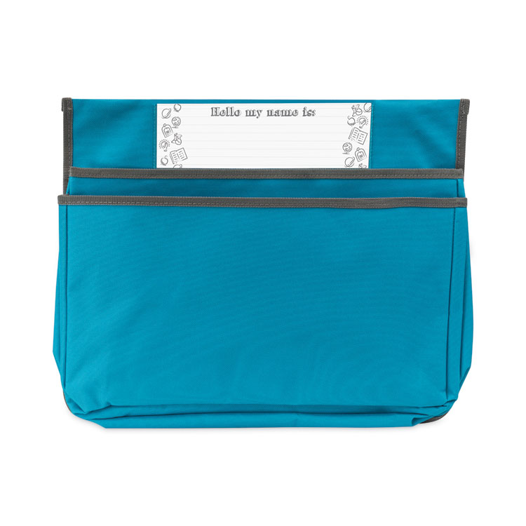 C-Line Chair Cubbies for Most Classroom Chair Styles, Medium, 16.37" x 13.5", Fabric/Vinyl, Seaside Blue (CLI10415)