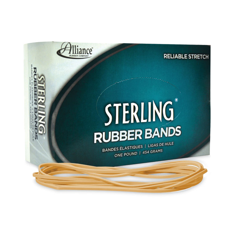 Alliance Sterling Rubber Bands, Size 117B, 0.06" Gauge, Crepe, 1 lb Box, 250/Box (ALL25405)