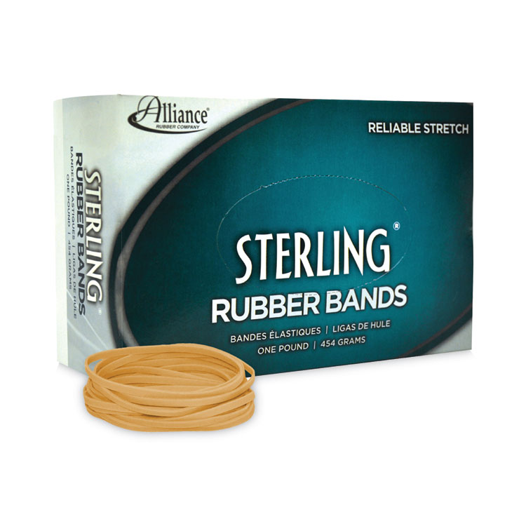 Alliance Sterling Rubber Bands, Size 33, 0.03" Gauge, Crepe, 1 lb Box, 850/Box (ALL24335)