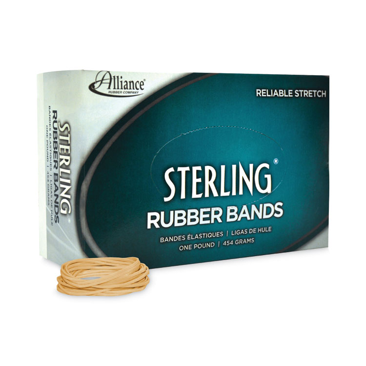Alliance Sterling Rubber Bands, Size 16, 0.03" Gauge, Crepe, 1 lb Box, 2,300/Box (ALL24165)