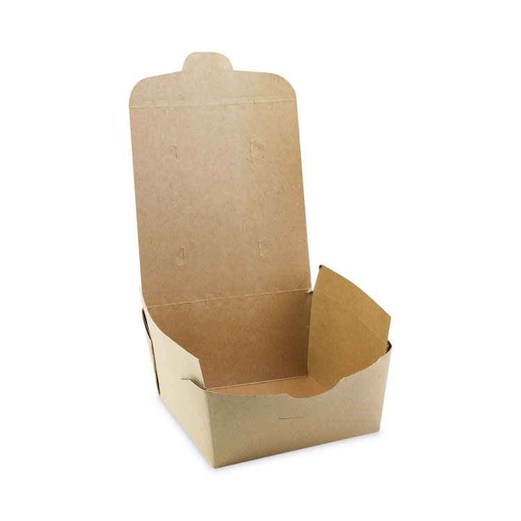 Pactiv Evergreen EarthChoice OneBox Paper Box, 37 oz, 4.5 x 4.5 x 2.5, Kraft, 312/Carton (PCTNOB01KEC)