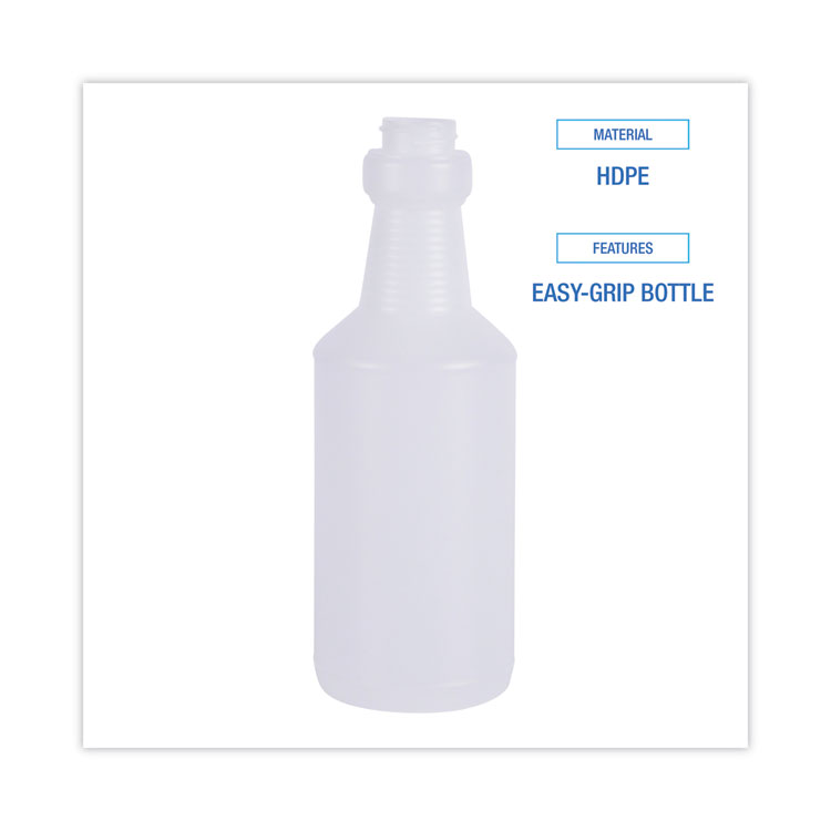 Boardwalk Handi-Hold Spray Bottle, 16 oz, Clear, 24/Carton (BWK00016)
