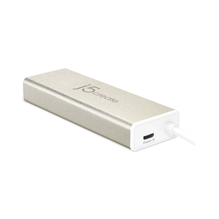 j5create USB-C Hub and 4K HDMI, 3 Ports, Silver (JCRJCH451)