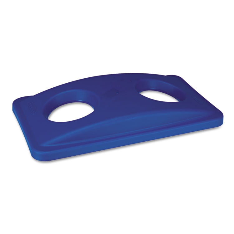 Slim Jim Lid for Slim Jim Bottle Recycling Container, 20.38w x 11.38d x 2.75h, Blue (RCP269288BE)