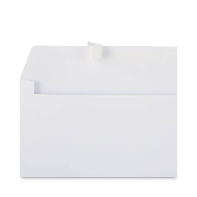 Universal Peel Seal Strip Business Envelope, #10, Square Flap, Self-Adhesive Closure, 4.13 x 9.5, White, 500/Box (UNV36003)