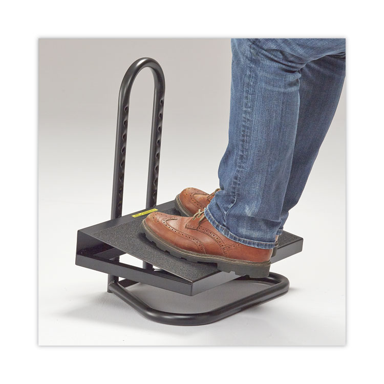 Master Task Master Adjustable Height Footrest, 20w x 12d x 5.5 to 15h, Black (SAF5124)