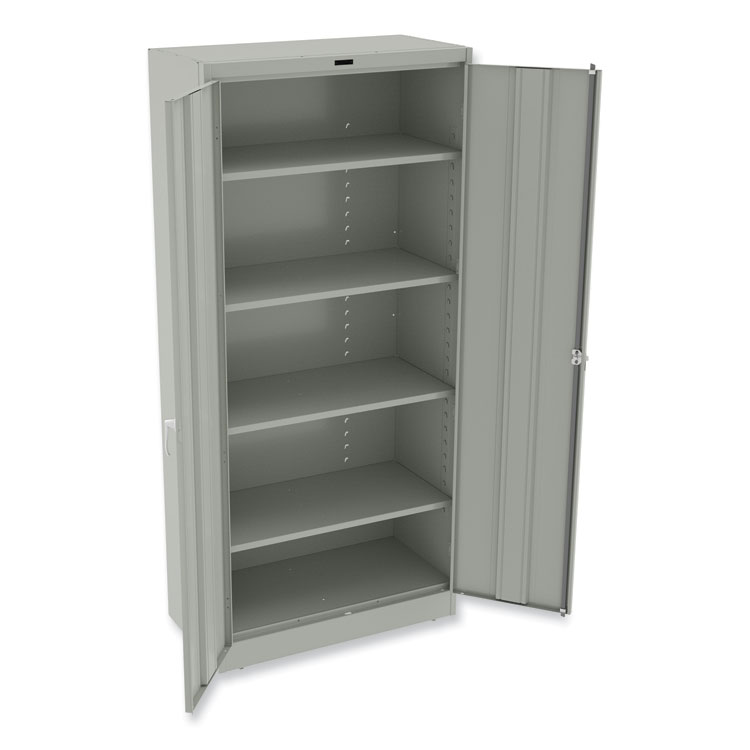Tennsco 78" High Deluxe Cabinet, 36w x 18d x 78h, Light Gray (TNN1870LGY)