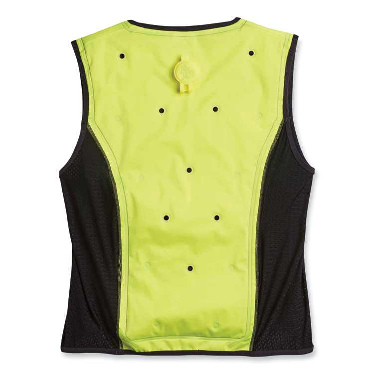 ergodyne Chill-Its 6685 Premium Dry Evaporative Cooling Vest with Zipper, Nylon, 4X-Large, Lime (EGO12678)