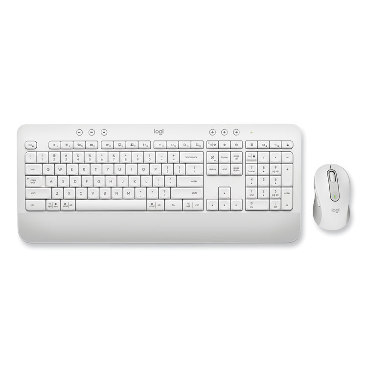 Logitech Signature MK650 Wireless Keyboard and Mouse Combo for Business, 2.4 GHz Frequency/32 ft Wireless Range, Off White (LOG920011018)