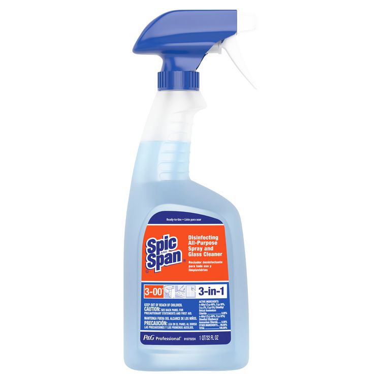 Spic and Span Disinfecting All-Purpose Spray and Glass Cleaner, Fresh Scent, 32 oz Spray Bottle, 8/Carton (PGC58775CT)