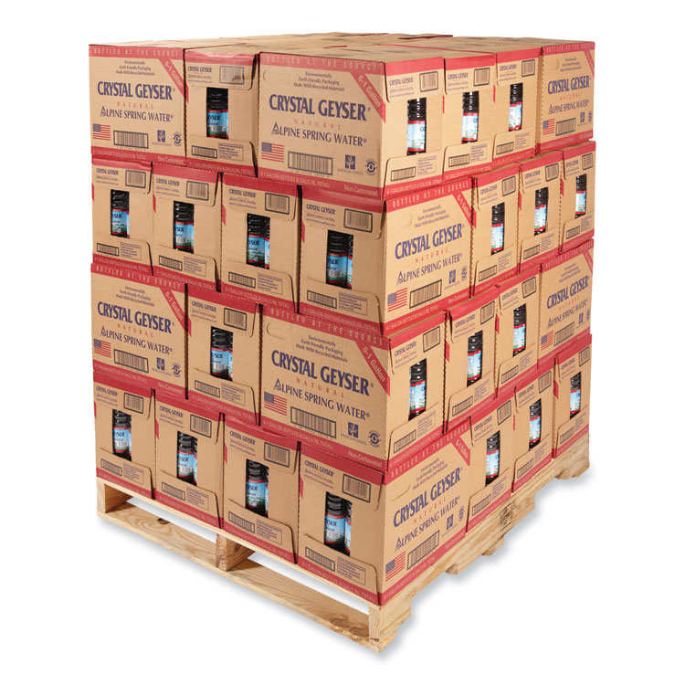Crystal Geyser Alpine Spring Water, 1 Gal Bottle, 6/Carton, 48 Cartons/Pallet (CGW12514)