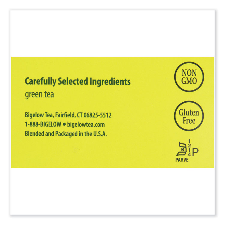 Bigelow Single Flavor Tea, Green, 28 Bags/Box (BTC00388)