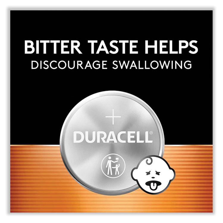 Duracell Lithium Coin Batteries With Bitterant, 2025, 4/Pack (DURDL2025B4PK)