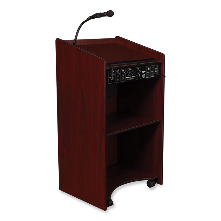Oklahoma Sound Aristocrat Sound Lectern, 25 x 20 x 46, Mahogany (NPS6010MY)