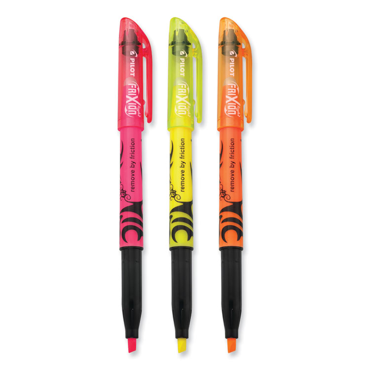 Pilot FriXion Light Erasable Highlighter, Assorted Ink Colors, Chisel Tip, Assorted Barrel Colors, 3/Pack (PIL46507)