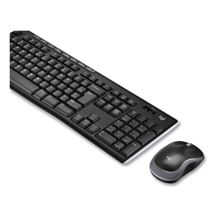Logitech Wireless Combo MK270, 2.4 GHz Frequency/33 ft Wireless Range, Black (LOG920004536)