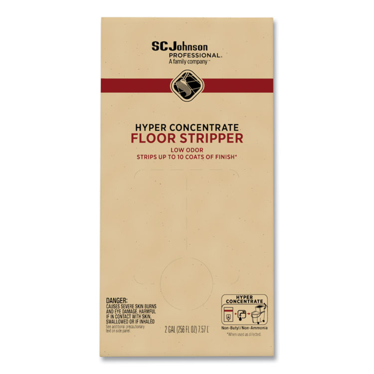 SC Johnson Professional Hyper Concentrate Floor Stripper, Low Odor, 2 gal Bag-in-Box (SJN680076)