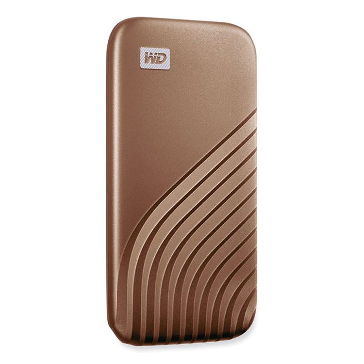 WD MY PASSPORT External Solid State Drive, 1 TB, USB 3.2, Gold (WDCAGF0010BGD)