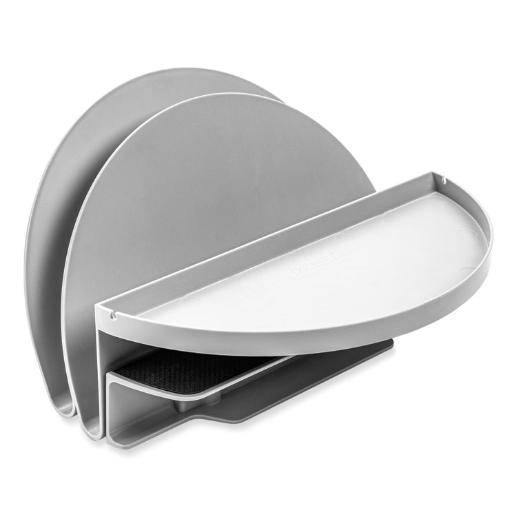 deflecto Standing Desk File Organizer, 2 Sections, Letter Size, 12 x 9.69 x 7.11, Gray (DEF400003)