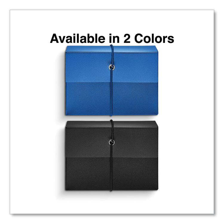 Universal Poly Index Card Box, Holds 100 3 x 5 Cards, 3 x 1.33 x 5, Plastic, Black/Blue, 2/Pack (UNV47304)