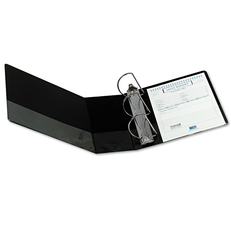 Samsill Nonstick D-Ring View Binder, 3 Rings, 5" Capacity, 11 x 8.5, Black (SAM16400)