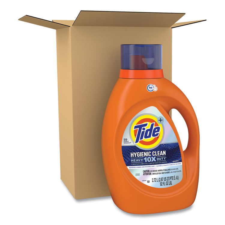 Tide Hygienic Clean Heavy 10x Duty Liquid Laundry Detergent, Original, 92 oz Bottle (PGC00166)