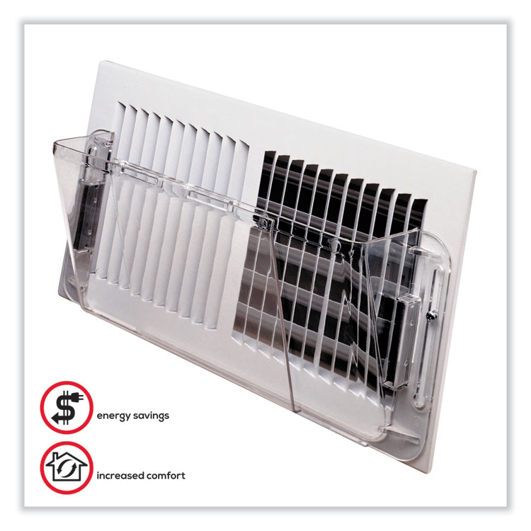 deflecto Adjustable Sidewall Register Air Deflector, 10 x 3 x 5.5, Clear (DEF51)