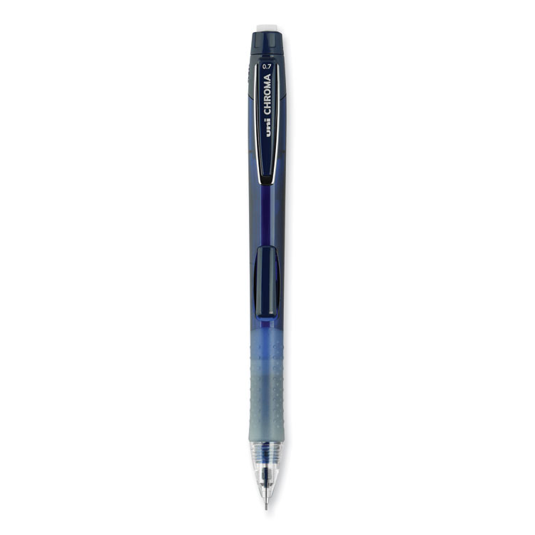 uniball Chroma Mechanical Pencil, 0.7 mm, HB (#2), Black Lead, Cobalt Barrel, Dozen (UBC70134)